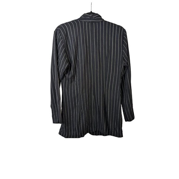 Vintage Nikita Navy Blue Pinstripe Blazer Size 3 - Picture 2 of 4